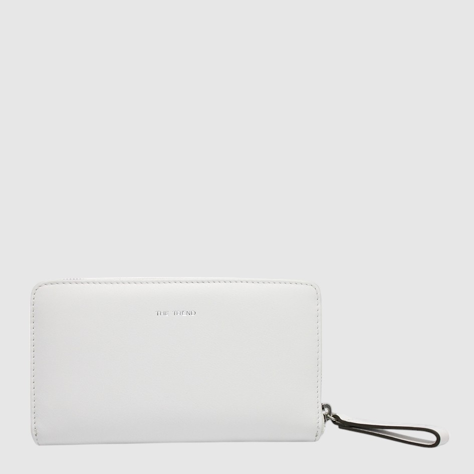 Portefeuille long zip contour RFID en cuir – The Trend