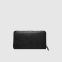 Long zip wallet with RFID protection in glossy leather - The Trend