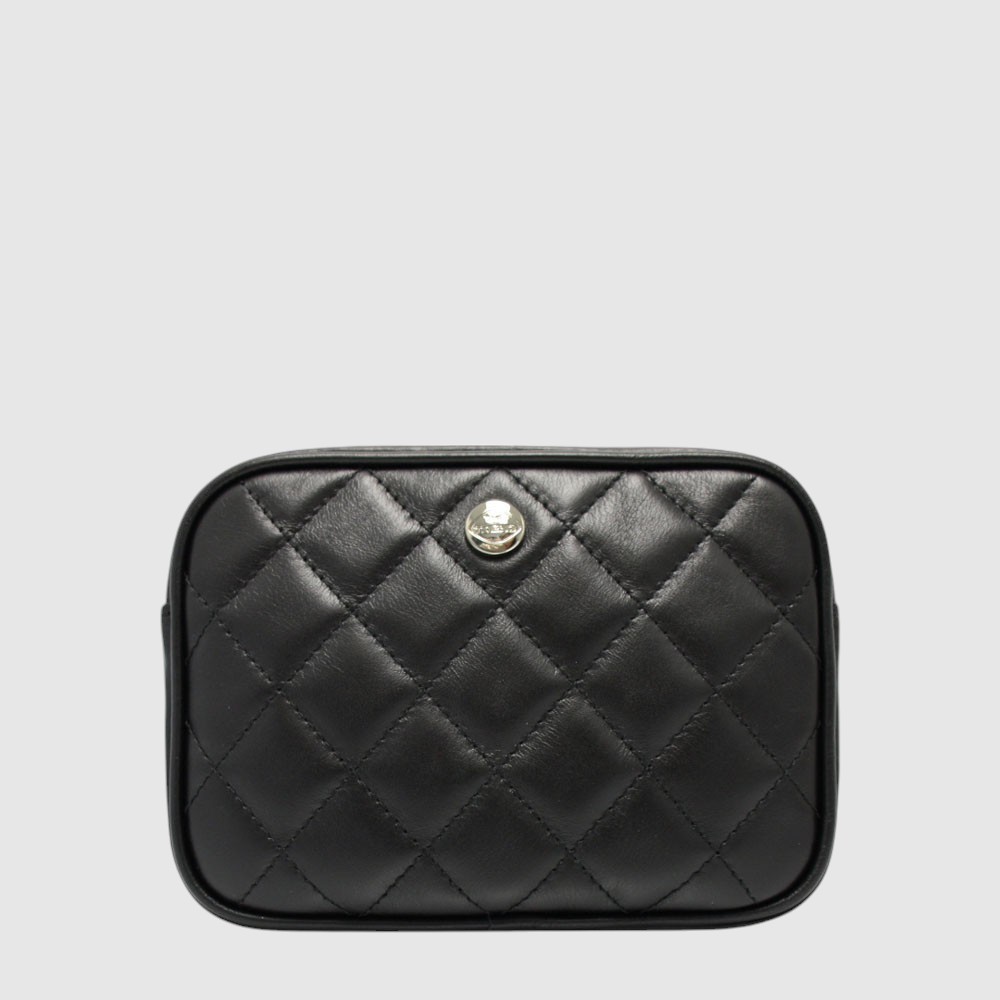 [155-3830697-80] FELICIA - Sac à main en cuir matelassé – The Trend (NOIR)