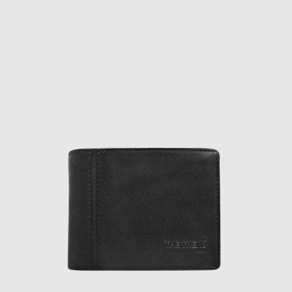 [155-4067076-80] Portefeuille pour homme à 2 volets RFID en cuir – The Trend (NOIR)