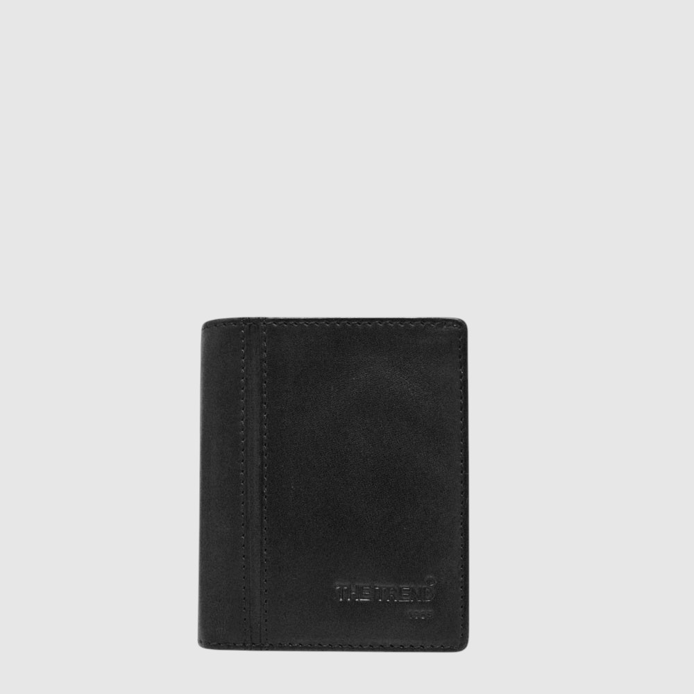 Petit porte-cartes à deux volets RFID en cuir – The Trend