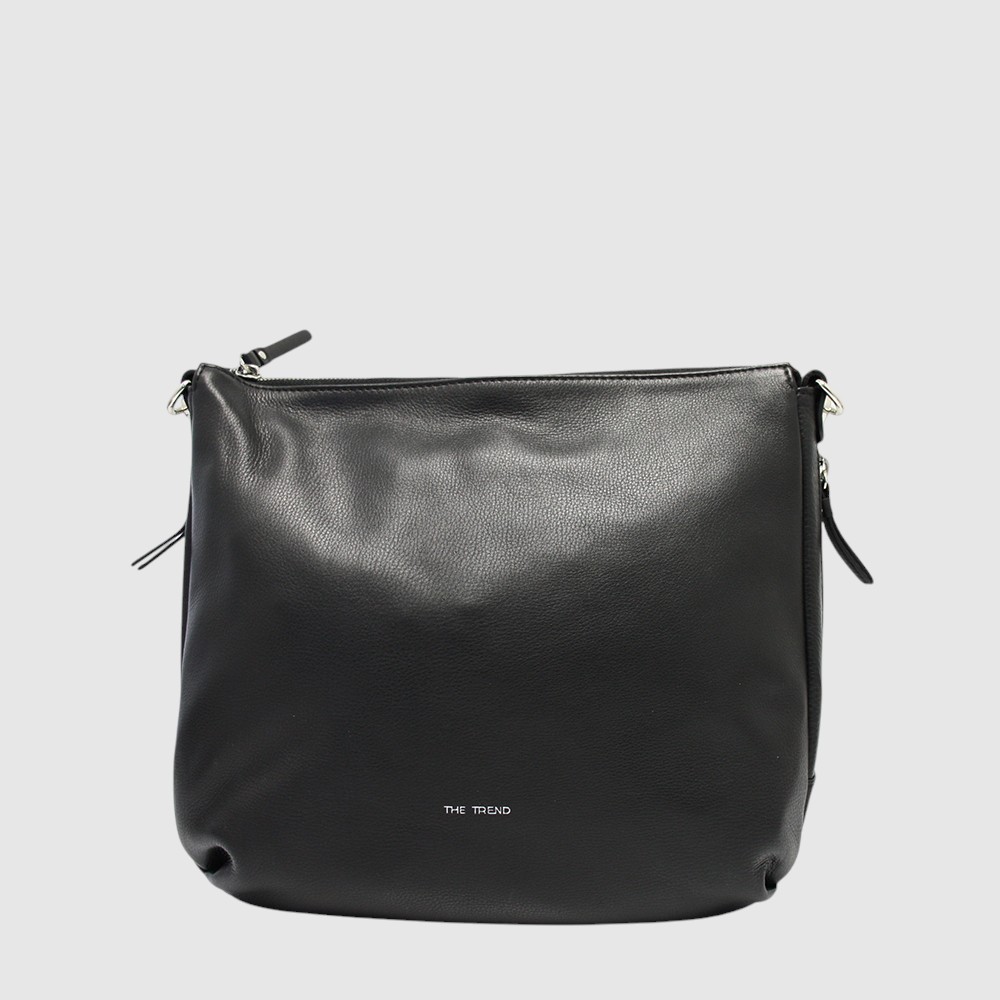 [155-580518-80] Sac à main en cuir – The Trend (NOIR)