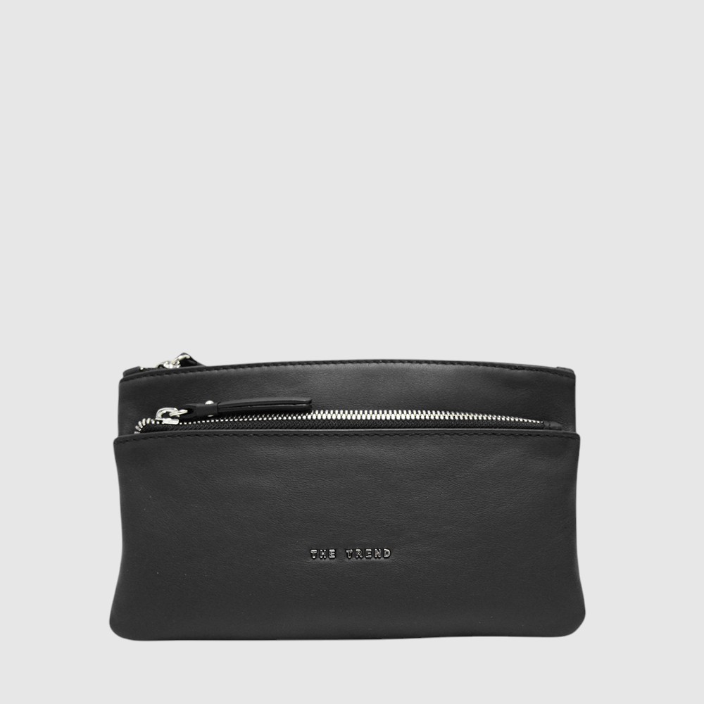 [155-580525-80] MILAN - Sac à main en cuir - The Trend (NOIR)