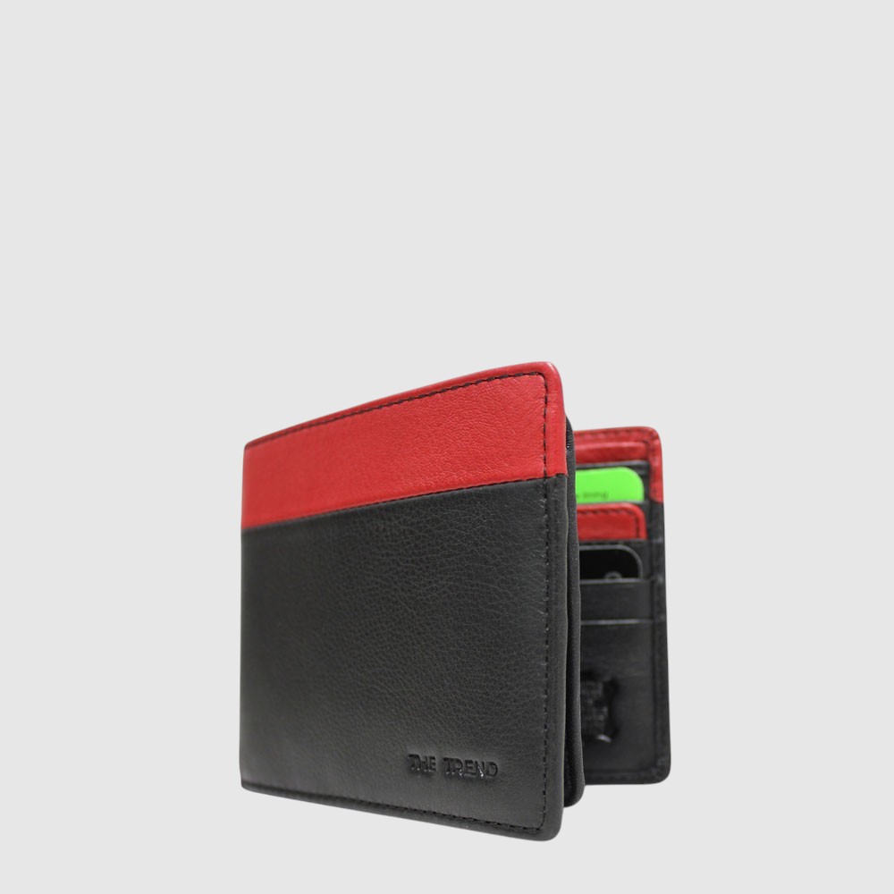 Two-tone leather RFID bi-fold wallet - The Trend