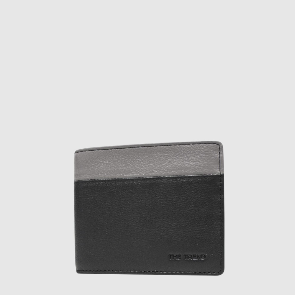 Portefeuille 2 tons en cuir RFID à deux volets - The Trend