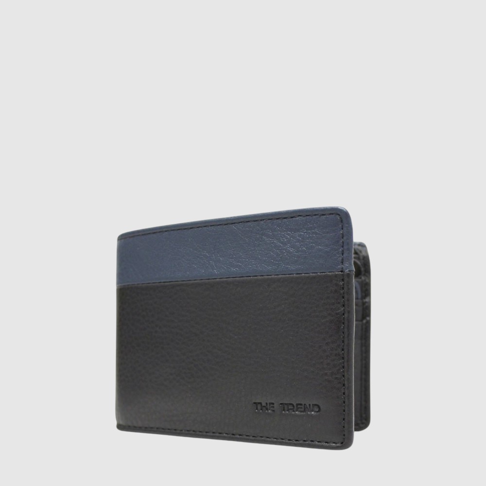Portefeuille 2 tons en cuir RFID à deux volets - The Trend