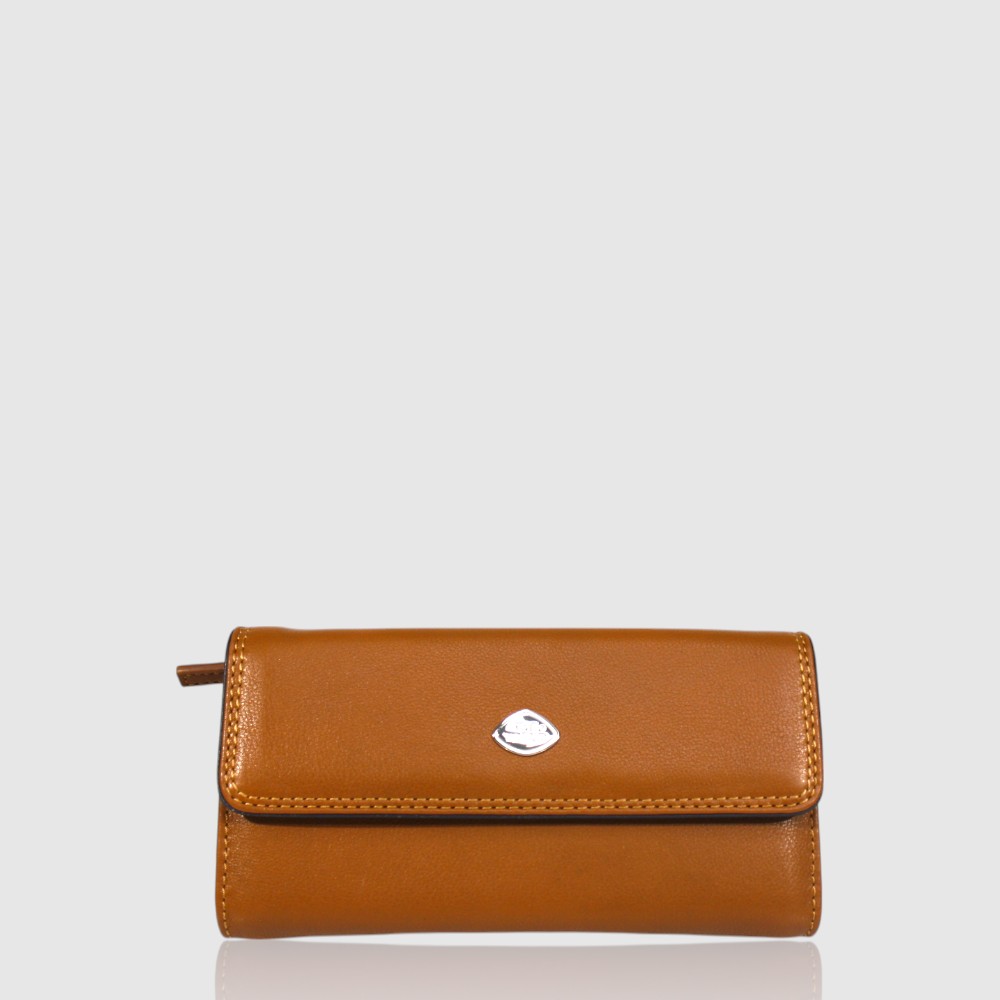 Portefeuille long en cuir RFID à trois volets - The Trend
