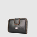 Short RFID leather wallet with snap closure – The Trend