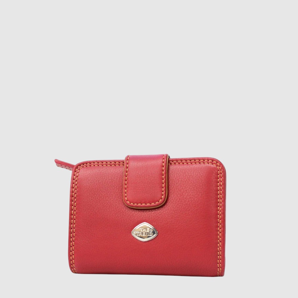 Short RFID leather wallet with snap closure – The Trend