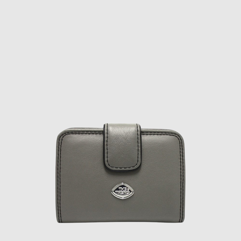 Portefeuille court en cuir RFID avec attache à bouton pression – The Trend