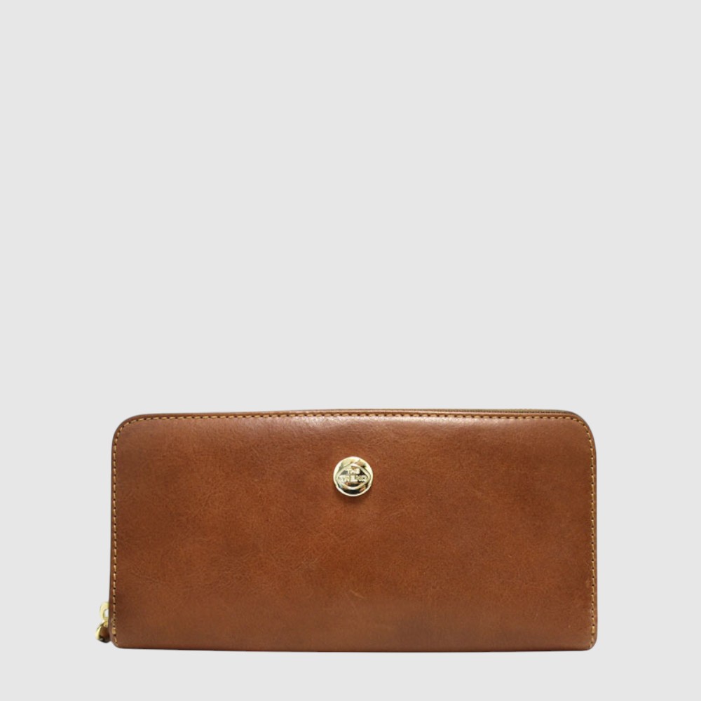 [155-918112-120] Portefeuille long en cuir – The Trend (COGNAC,TABAC)