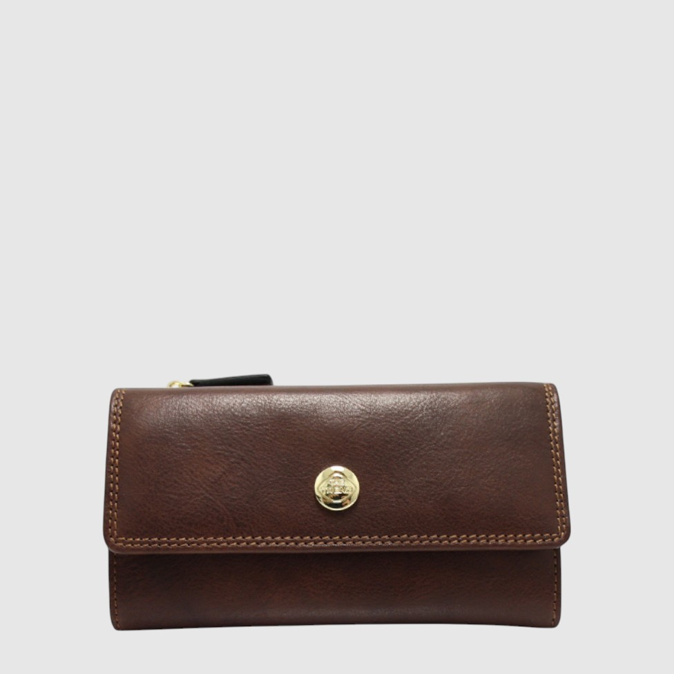 Portefeuille moyen en cuir RFID à trois volets – The Trend