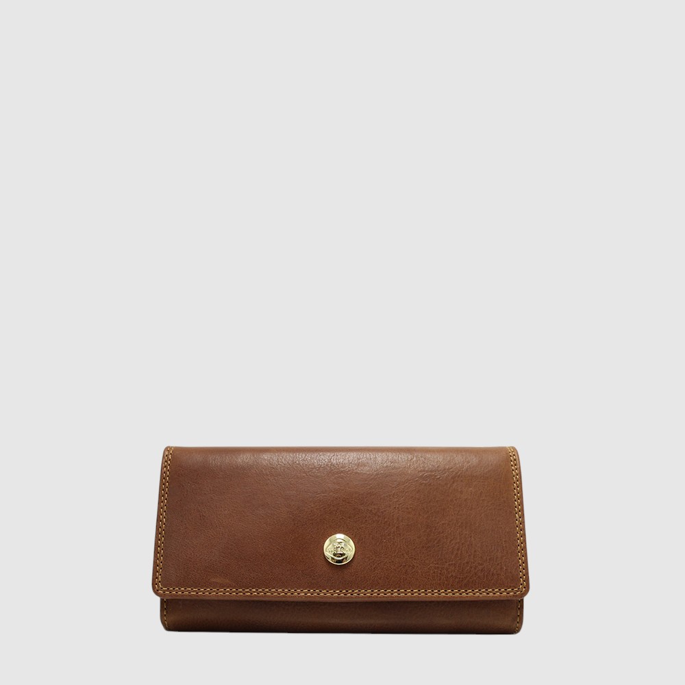 Portefeuille long en cuir RFID à trois volets - The Trend