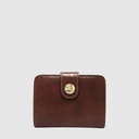 Portefeuille court en cuir RFID avec attache à bouton pression - The Trend
