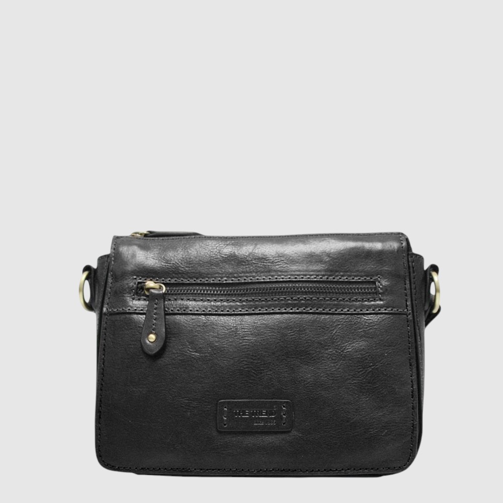 [155-9440550-80] Sac à main en cuir triple compartiment – The Trend (NOIR)