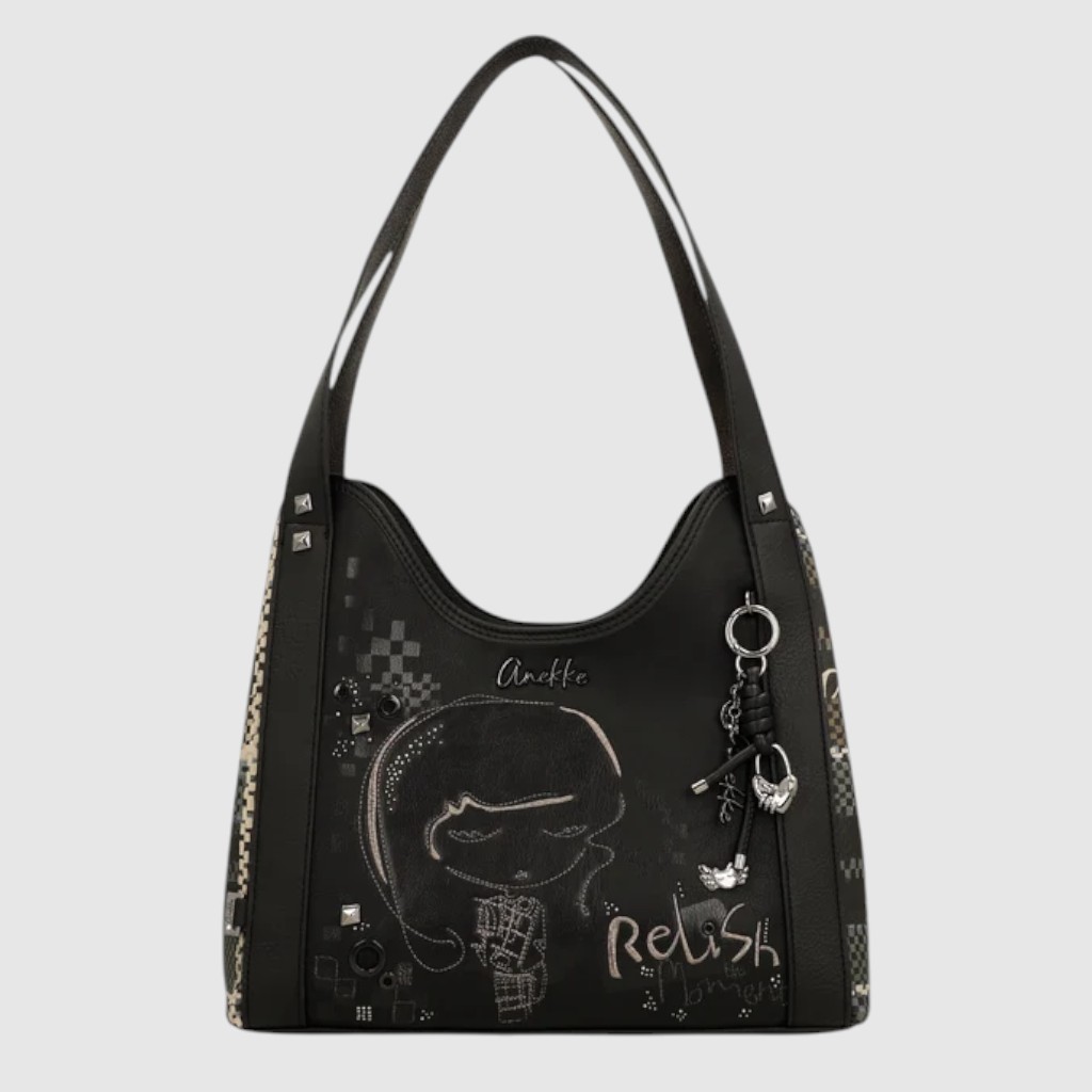 Sac à l'épaule à 3 compartiments – Collection IRON – Anekke