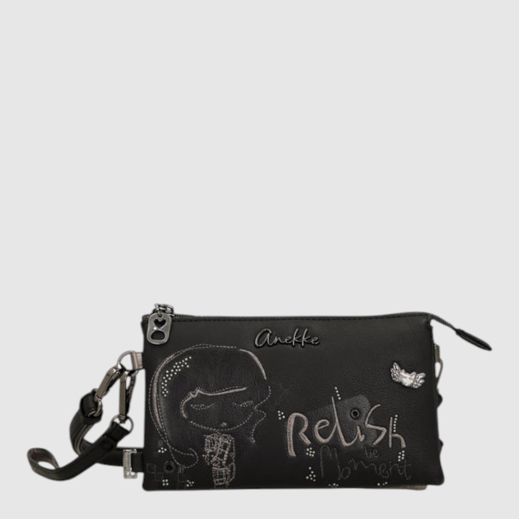 [150-43753-817-83] Petit sac à main triple compartiment - Collection IRON – Anekke