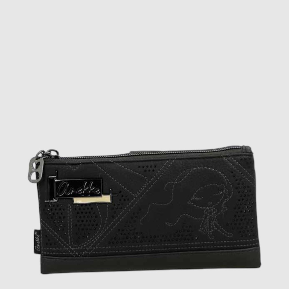 [150-43759-906-85] Portefeuille long avec porte-cartes amovible RFID – Collection IRON – Anekke