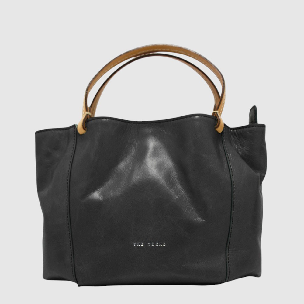 [155-1763921-80] CRISTINA - Triple Compartment Leather Handbag – The Trend