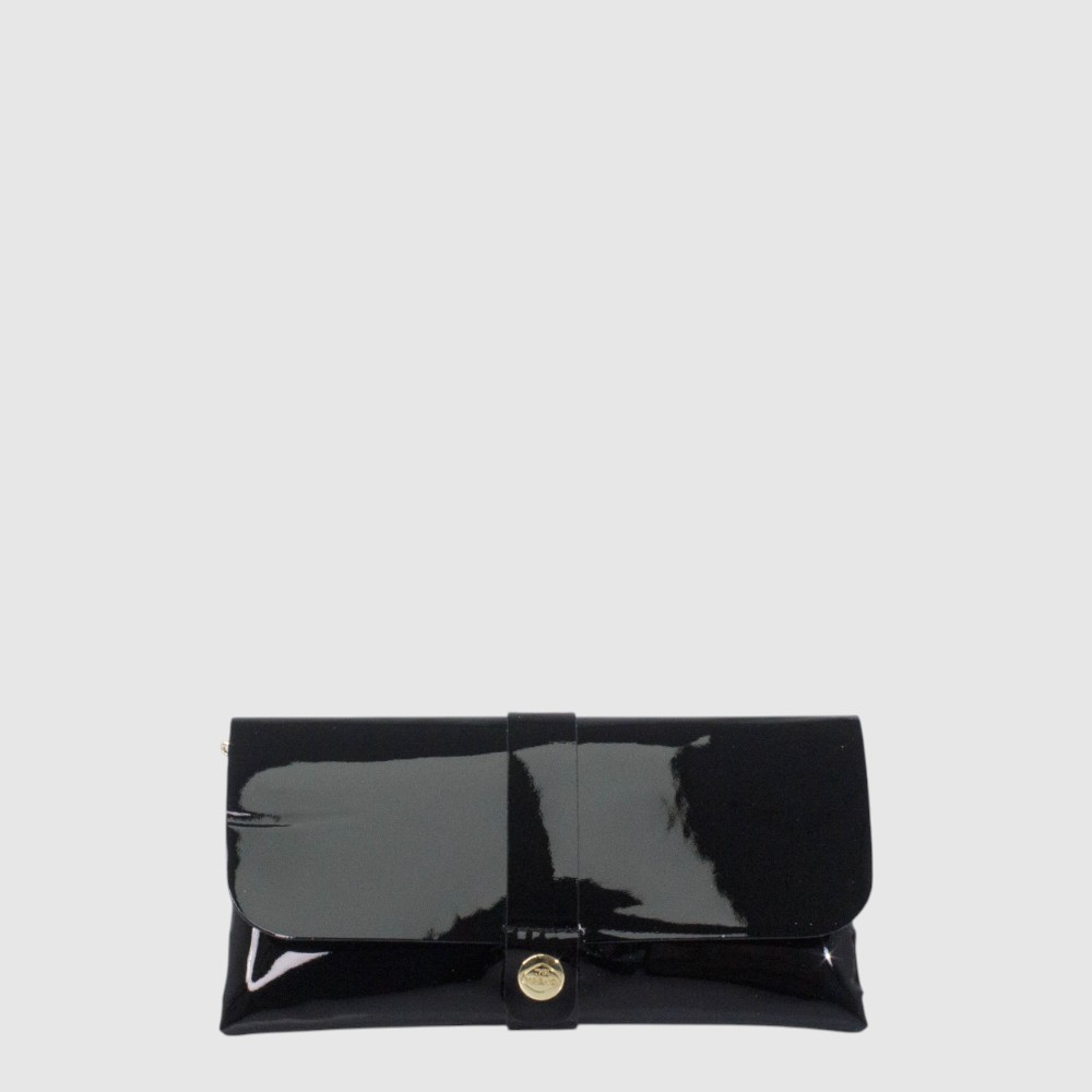 [155-1770759-93] SPINOSA - Patent leather evening bag with chain - The Trend
