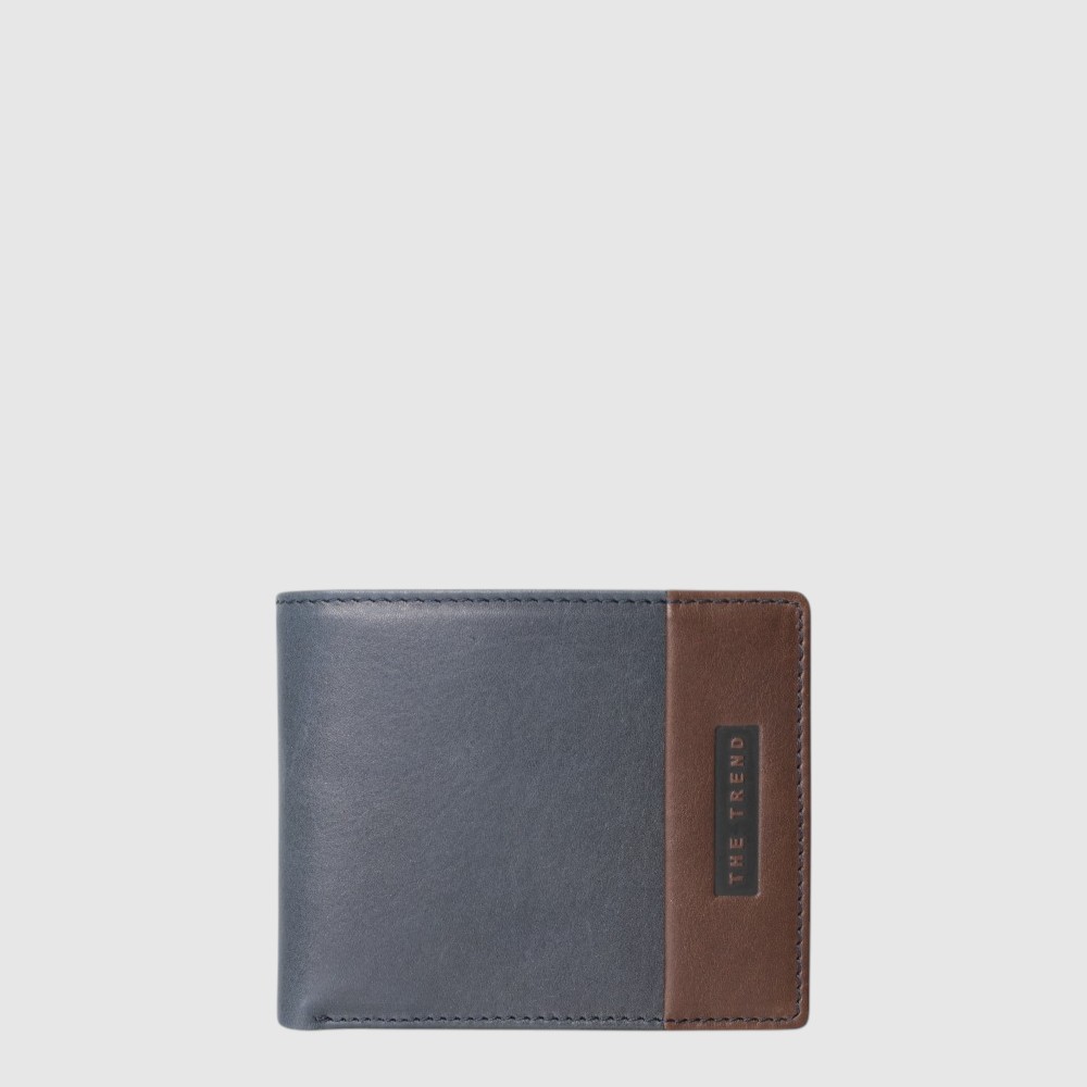 [155-6057140-66] Portefeuille en cuir RFID à deux volets et fenêtre rabattable (centre) - The Trend