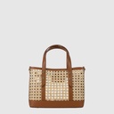 GRAZIANO - Sac à main en paille et cuir avec sac intérieur amovible - The Trend