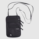 Pochette de cou pour passeport RFID en tissu - MAT