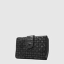 Portefeuille format moyen en cuir tressé – The Trend