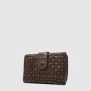 Portefeuille format moyen en cuir tressé – The Trend