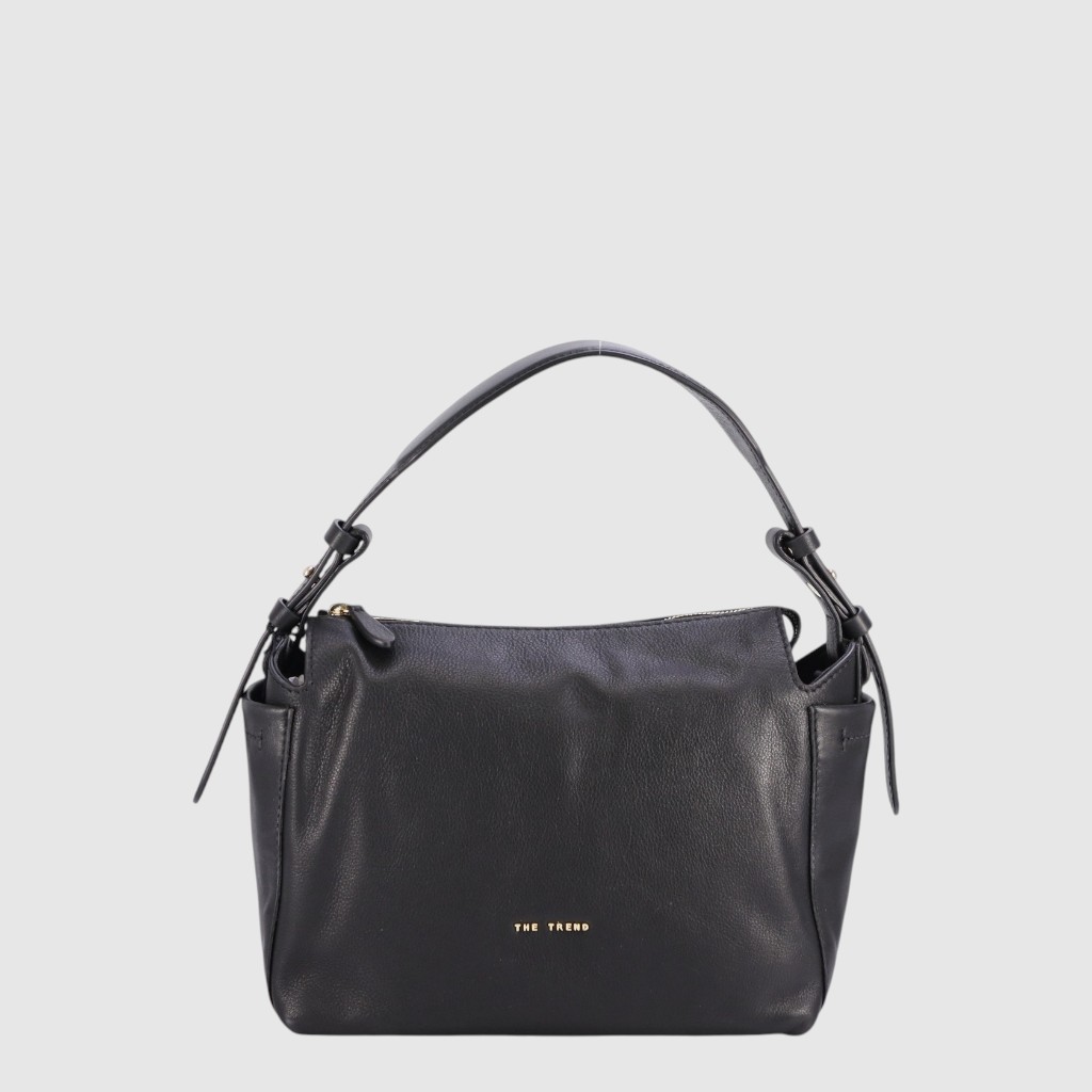 [155-2583205-80] BRONCA - Sac à main en cuir - The Trend (NOIR)