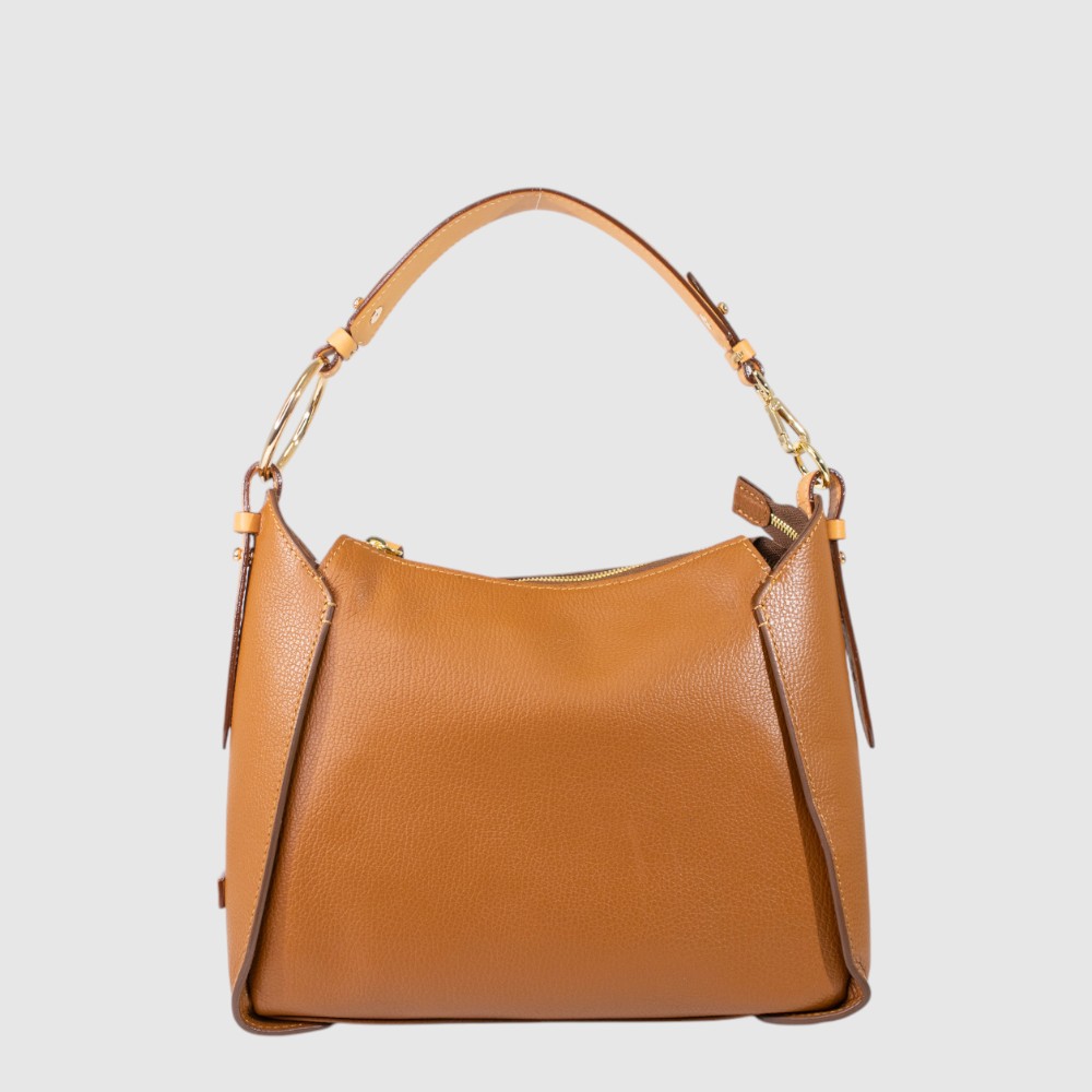 NICOLA - Sac à main en cuir 2 tons avec courroie- The Trend