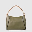 NICOLA - Two-tone leather handbag with strap - The Trend