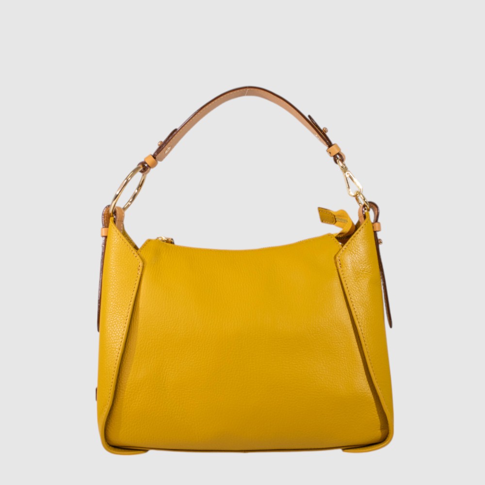 NICOLA - Two-tone leather handbag with strap - The Trend