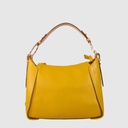 NICOLA - Two-tone leather handbag with strap - The Trend