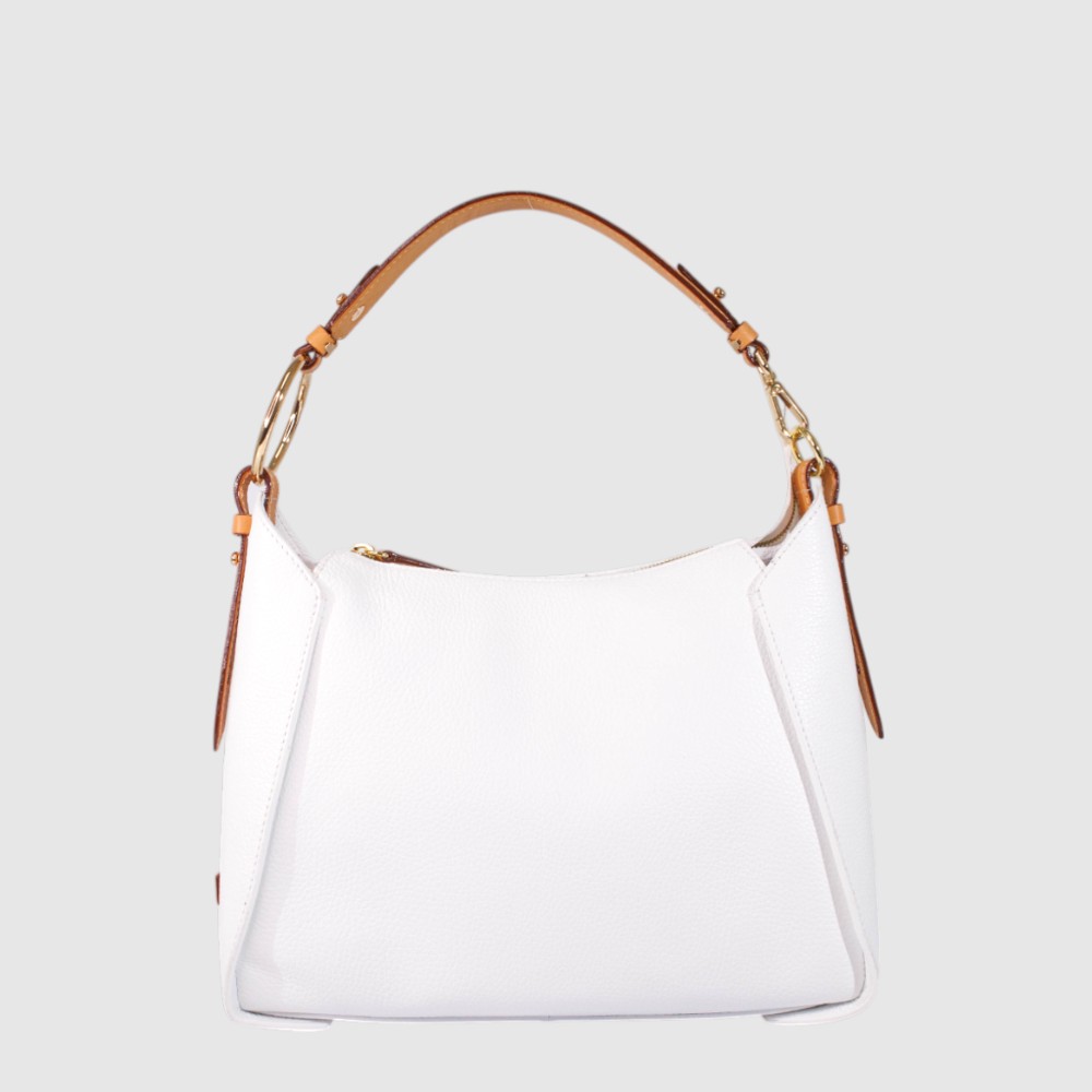 NICOLA - Two-tone leather handbag with strap - The Trend