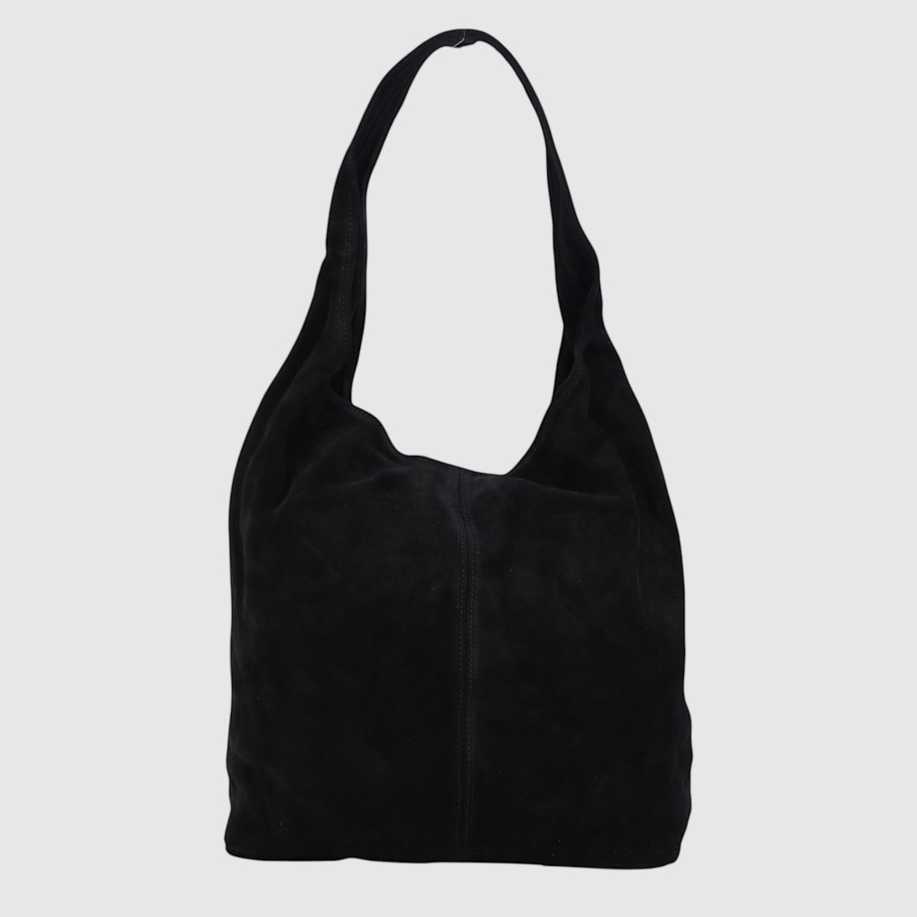 [155-3680923-80] TAURINO - Sac fourre-tout à l'épaule en suède - The Trend (NOIR)