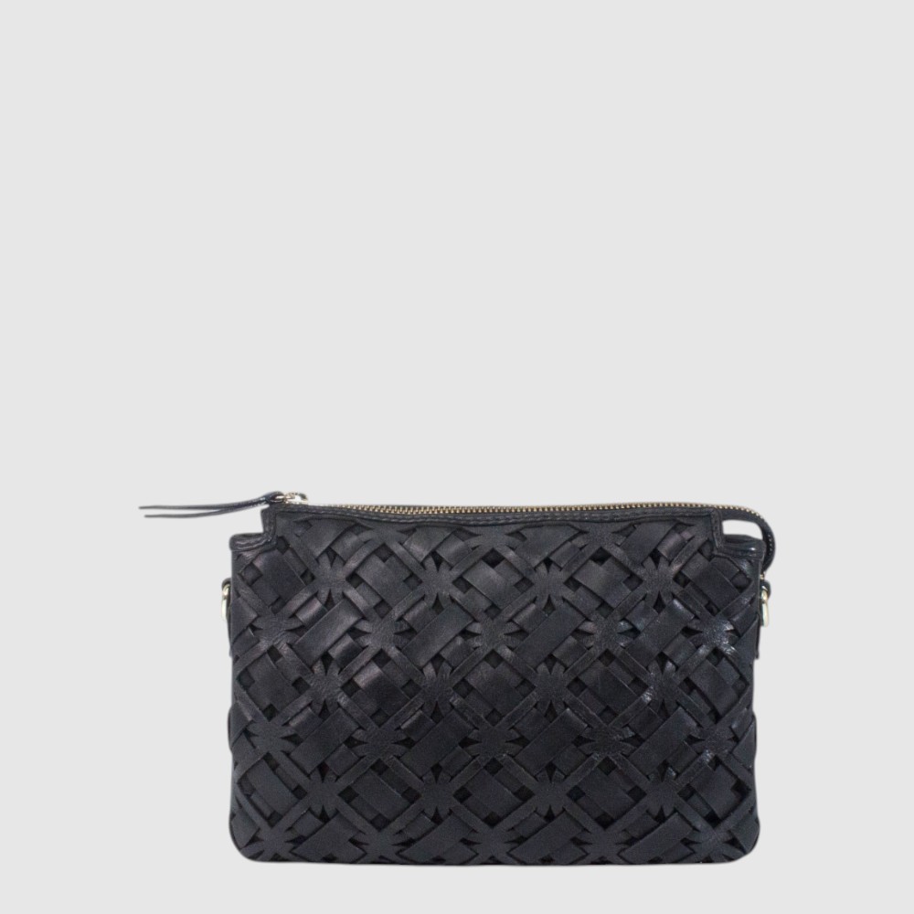 FORTEMASSO - Triple Compartment Braided Leather Handbag - The Trend
