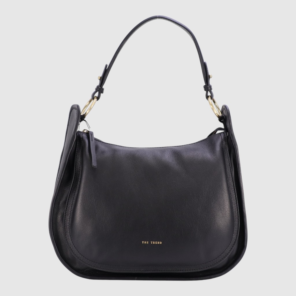 [155-4343838-80] ERICA - Leather Handbag - The Trend (NOIR)