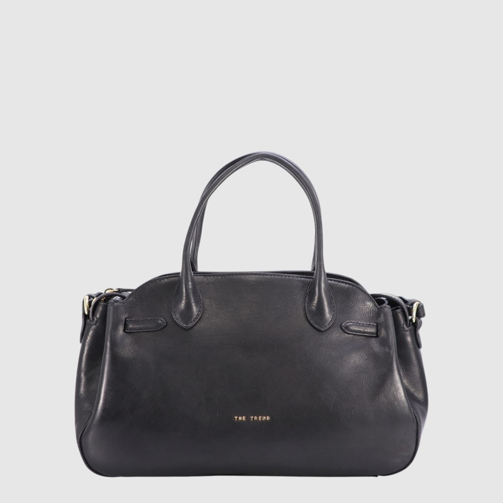 [155-4754227-80] CANTELE - Sac à main en cuir à poignées - The Trend (NOIR)