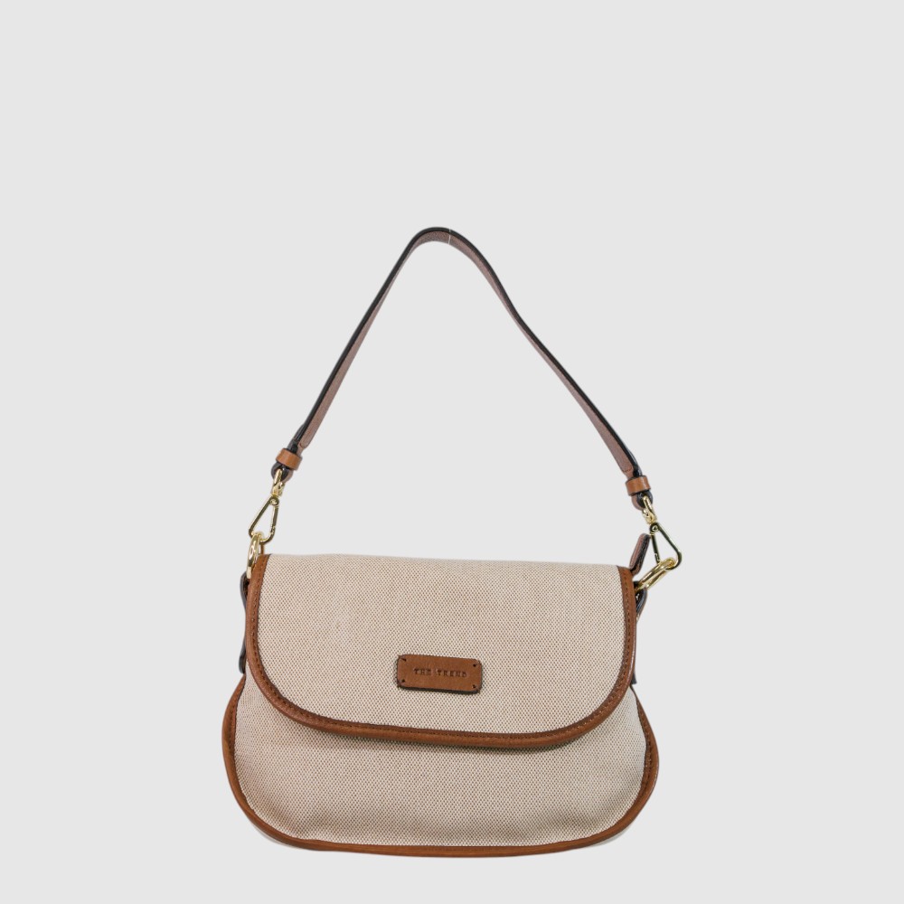 ACCORNERO - Sac à main en cuir et canvas - The Trend