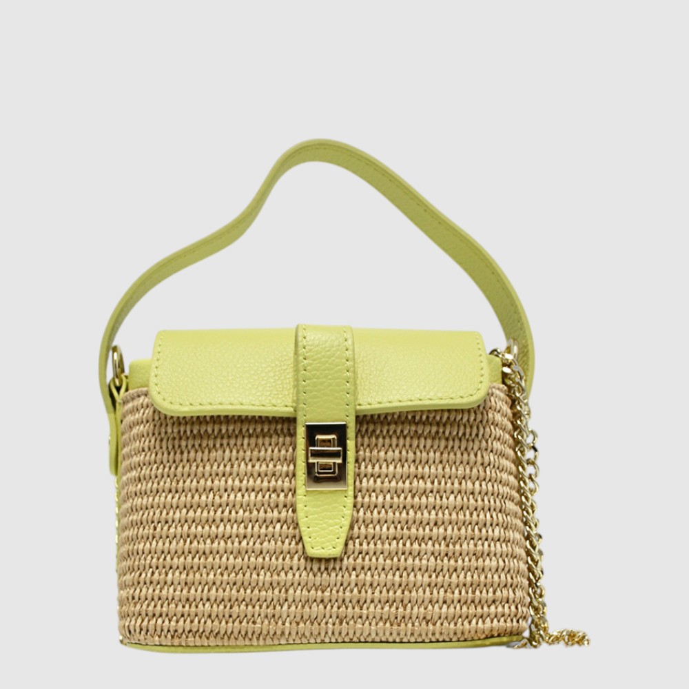 PEPE - Sac à main en cuir et paille - The Trend