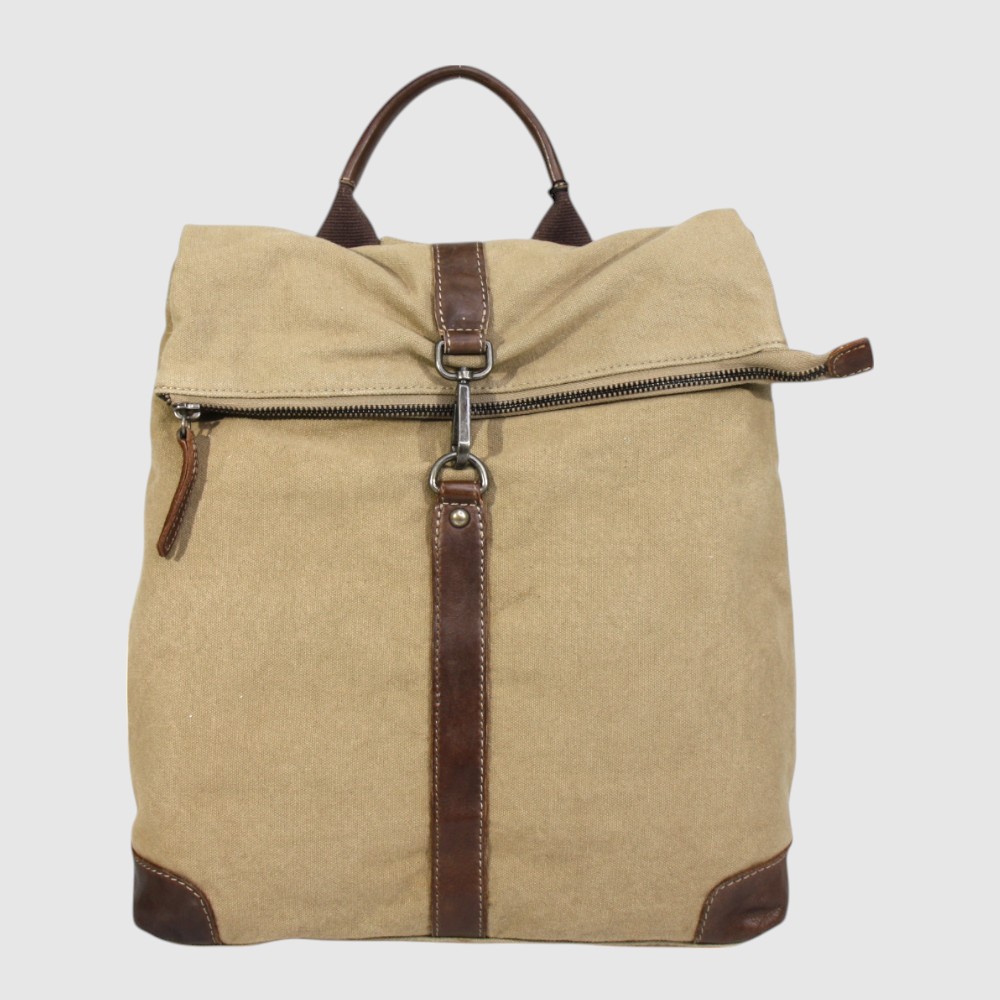 MIGLIO - Sac à dos canevas et cuir – The Trend