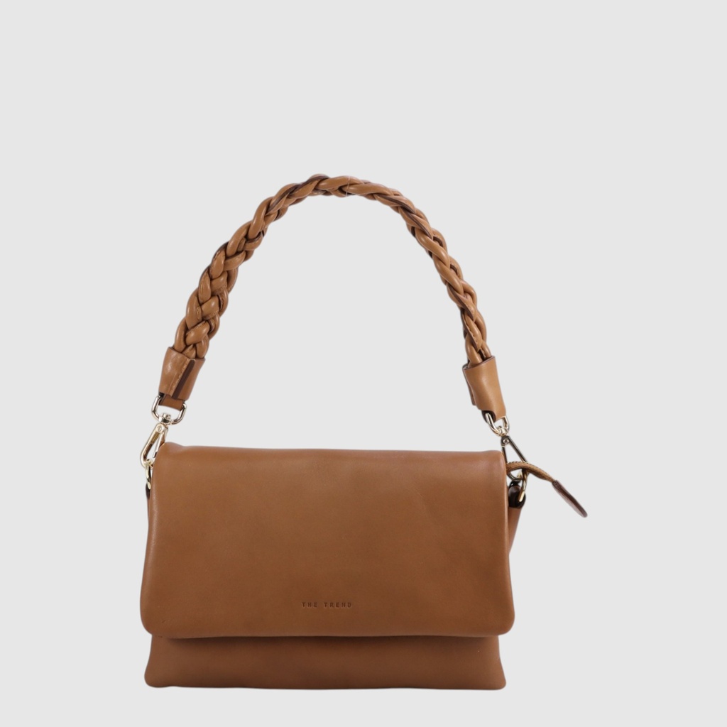 BRUNO - Sac à main à deux compartiments et courroie tressée - The Trend