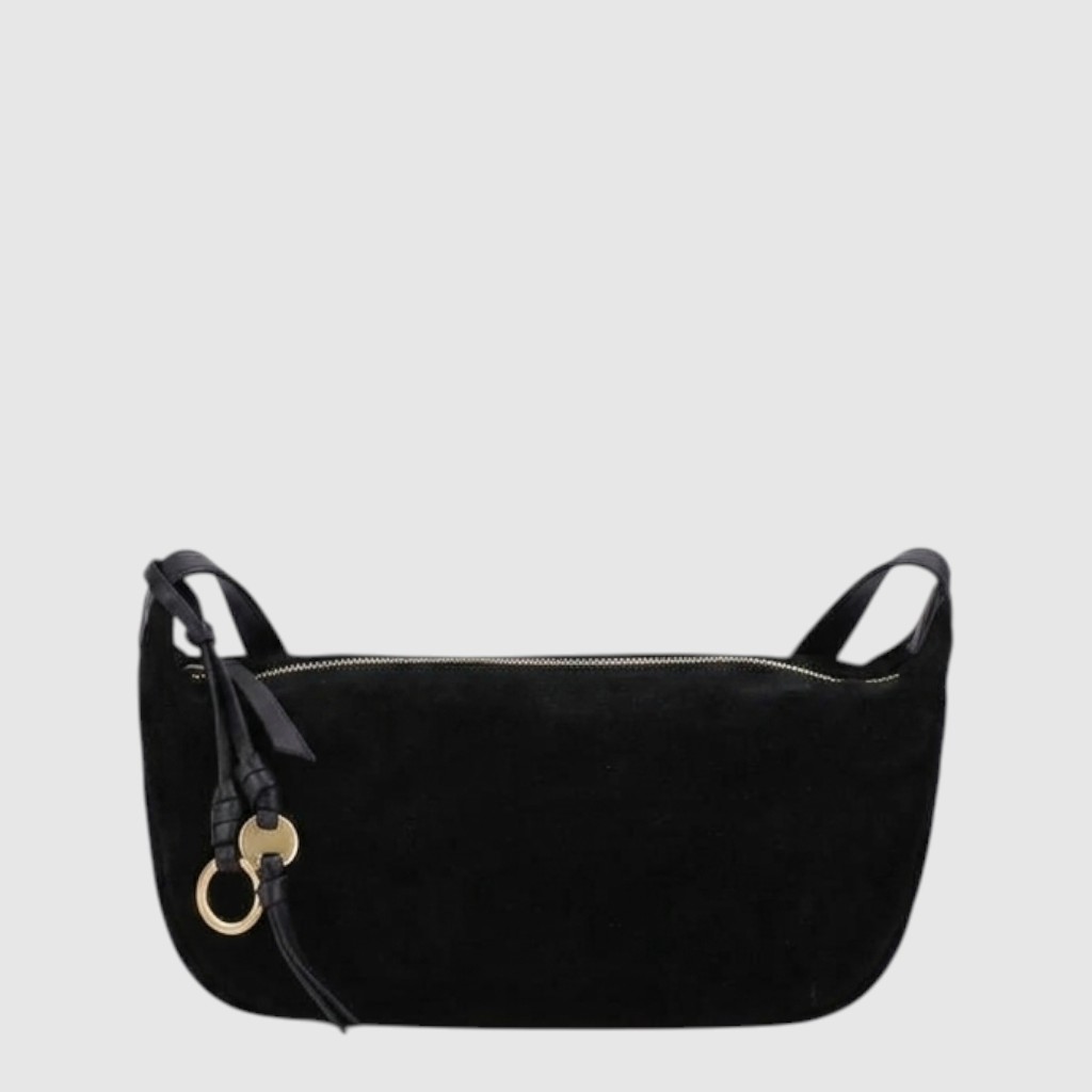 [155-6683593-80] GUSTO - Sac à bandoulière en suède - The Trend (NOIR)
