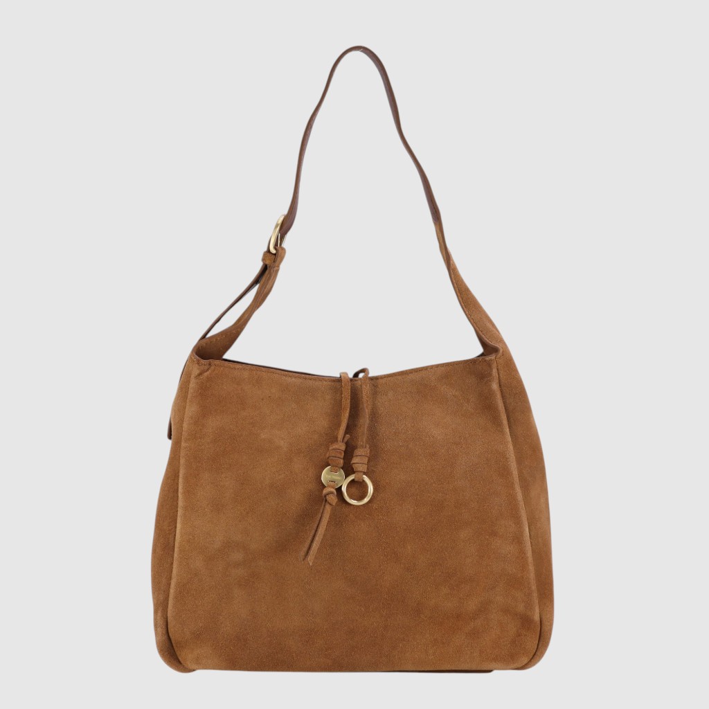 [155-6683594-122] GRIGIO - Sac à main en suède - The Trend (TAN)