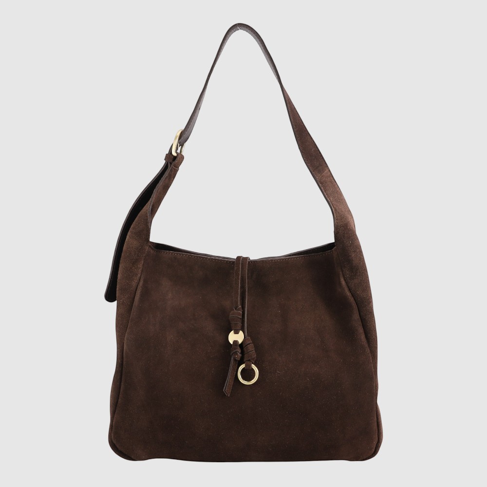 GRIGIO - Suede Handbag - The Trend