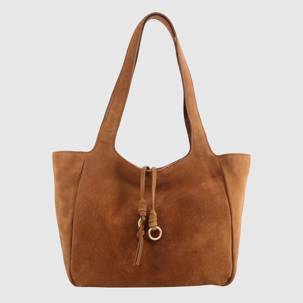 [155-6683595-122] PINOT - Sac à l'épaule en suède - The Trend (TAN)