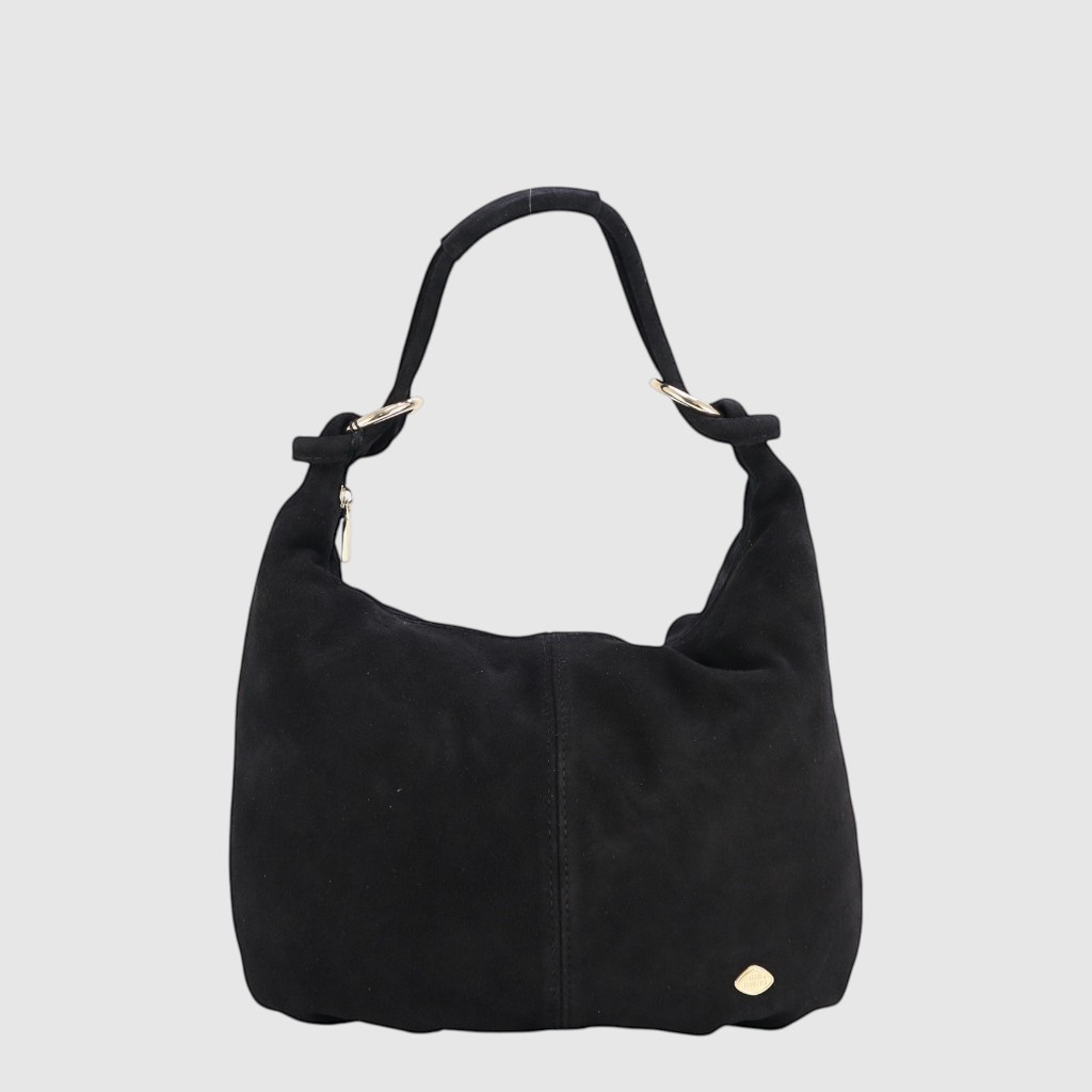 [155-6950917-80] VALLONE - Suede shoulder bag - The Trend (NOIR)
