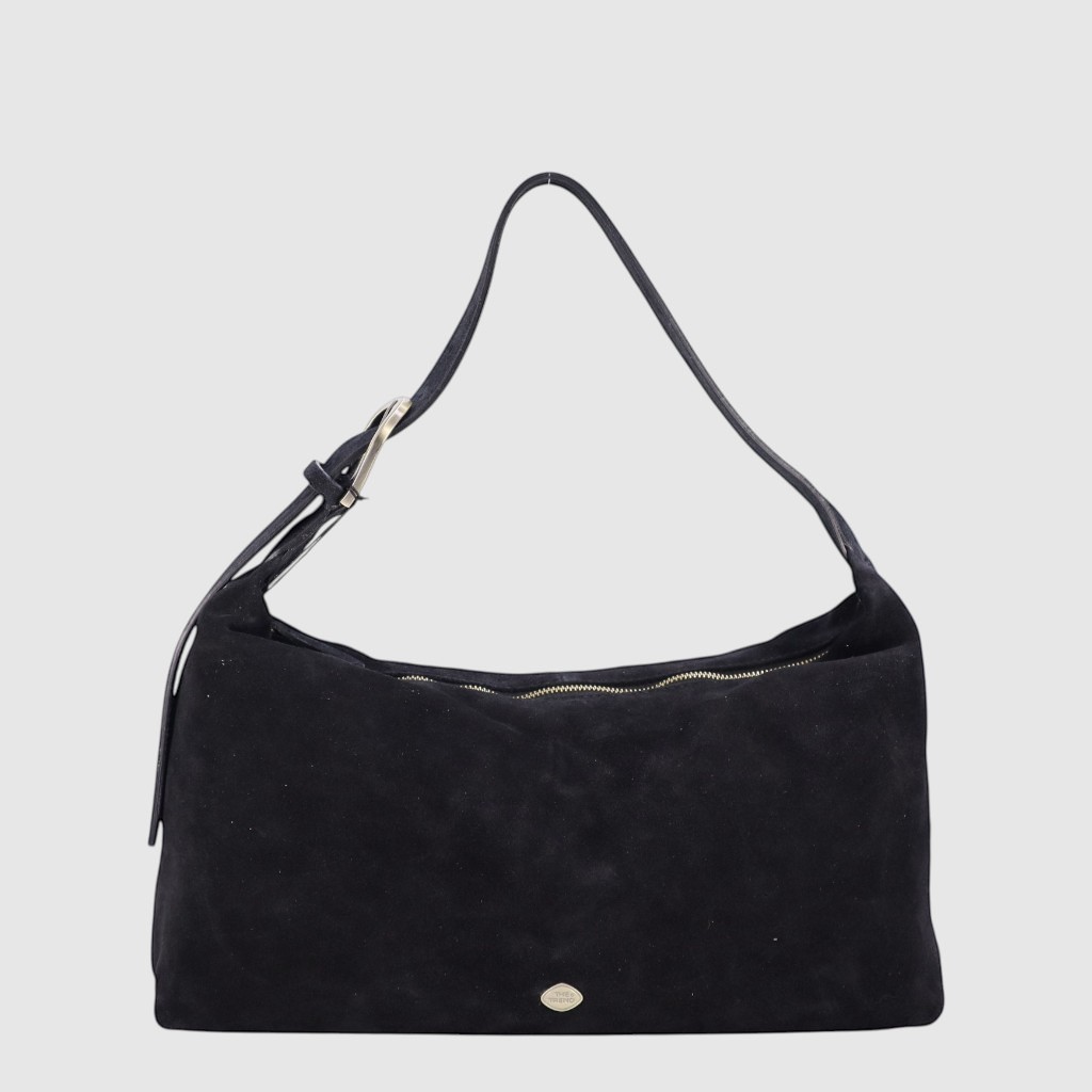 [155-6950918-80] TENUTA - Sac à l'épaule en suède - The Trend (NOIR)