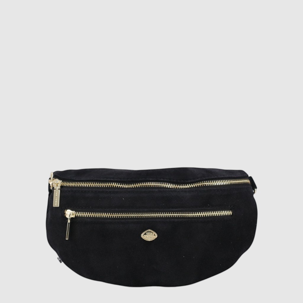 [155-6955578-80] FABRIZIO - Sac de taille en suède - The Trend (NOIR)